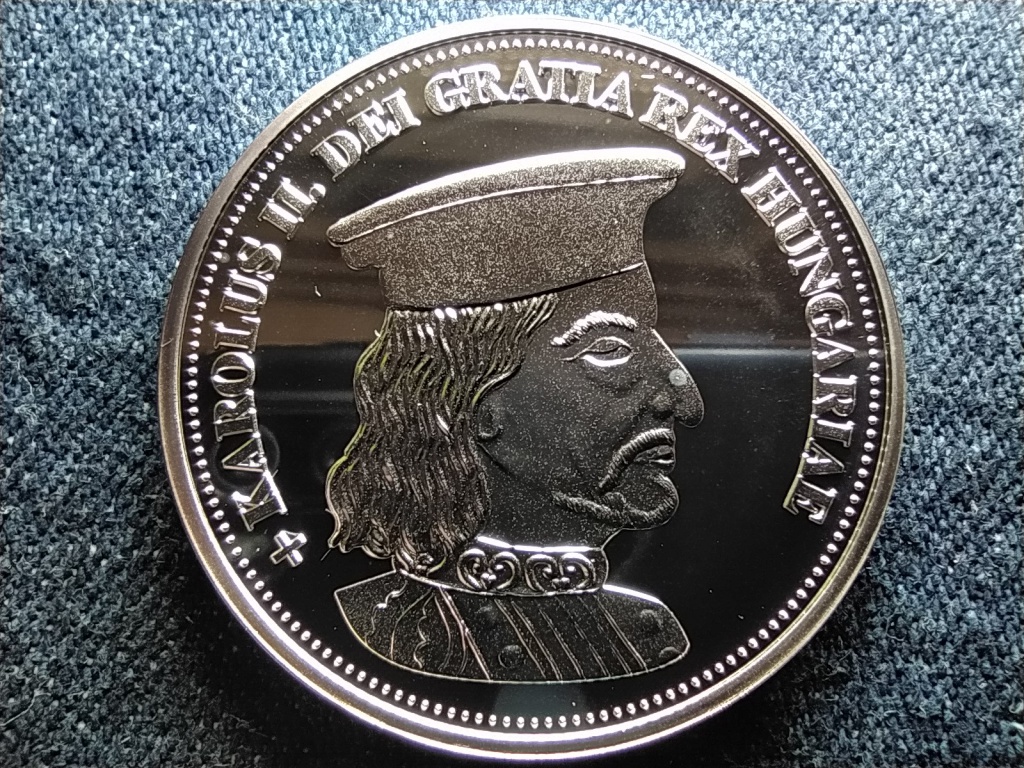 Királyi Koronák Utánveretben II. Károly 5 korona .999 ezüst