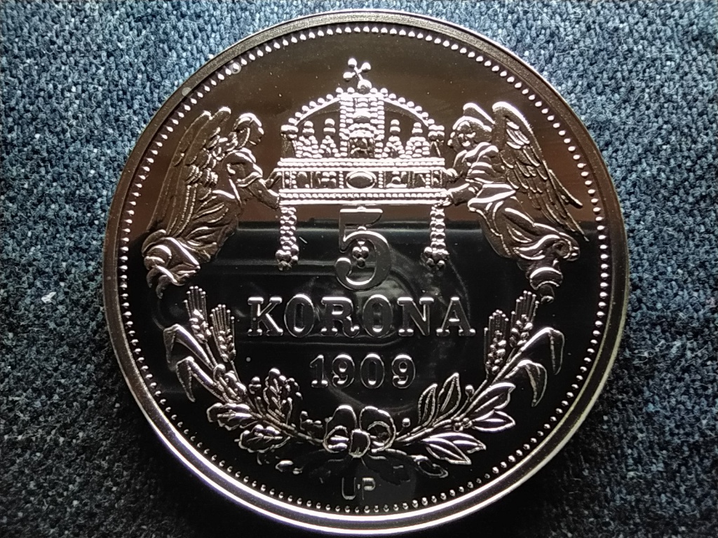 Királyi Koronák Utánveretben V. László 5 korona .999 ezüst