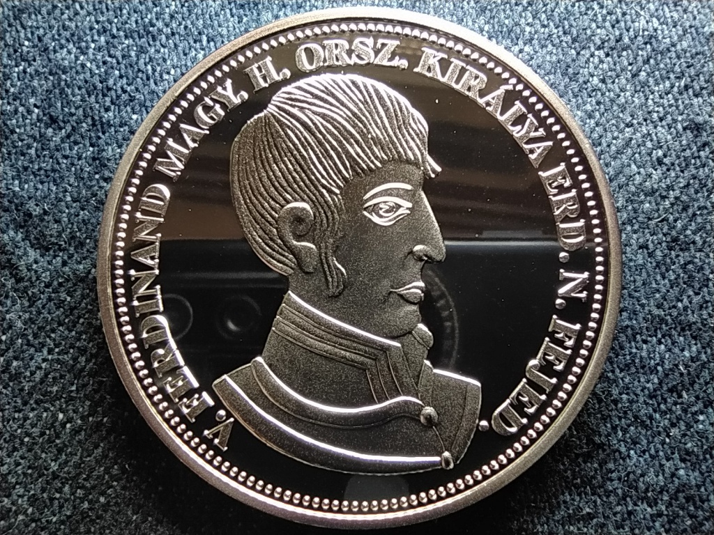 Királyi Koronák Utánveretben V. Ferdinánd 5 korona .999 ezüst