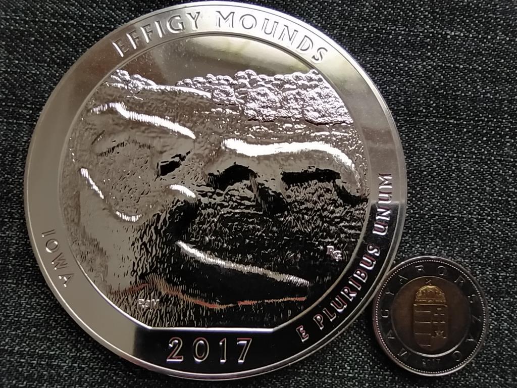 USA Effigy Mounds Nemzeti Emlékmű, Iowa 155,5g .999 ezüst 0.25 Dollár