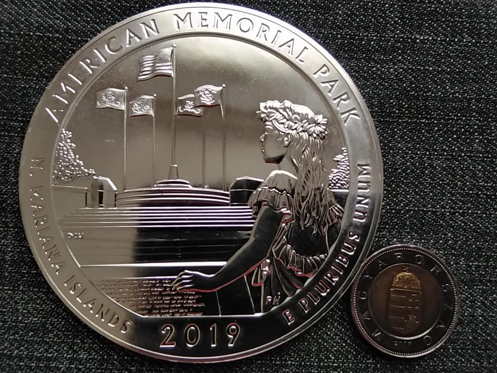 USA Amerikai Emlékpark, Északi-Mariana-szigetek 155,5g .999 ezüst 0.25 Dollár