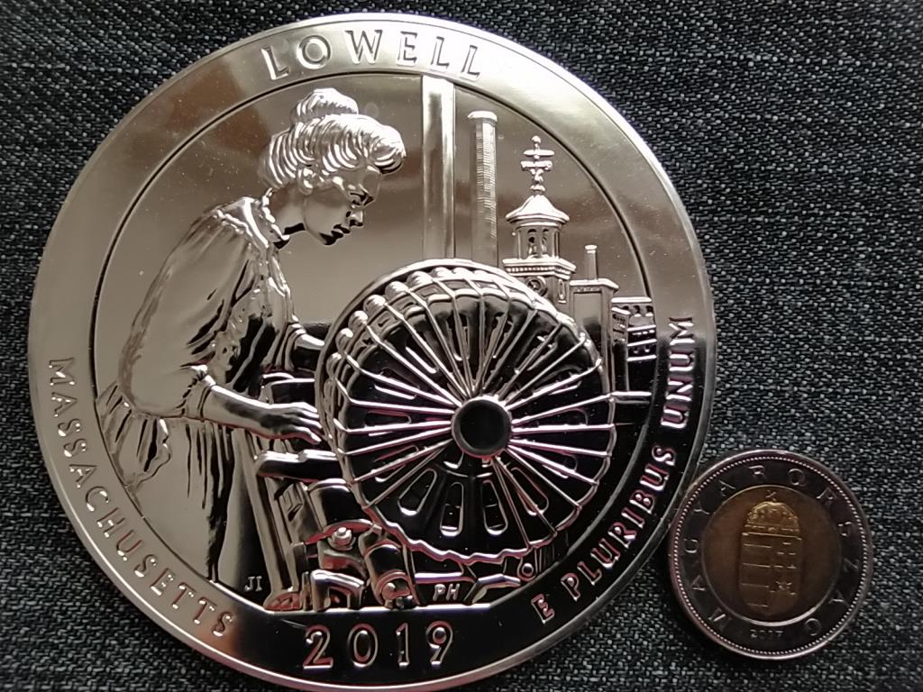 USA Lowell Nemzeti Történelmi Park, Massachusetts 155,5g .999 ezüst 0.25 Dollár