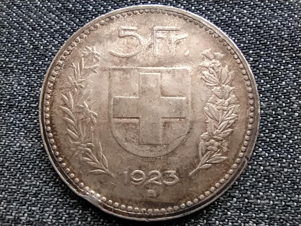 Svájc .900 ezüst 5 Frank