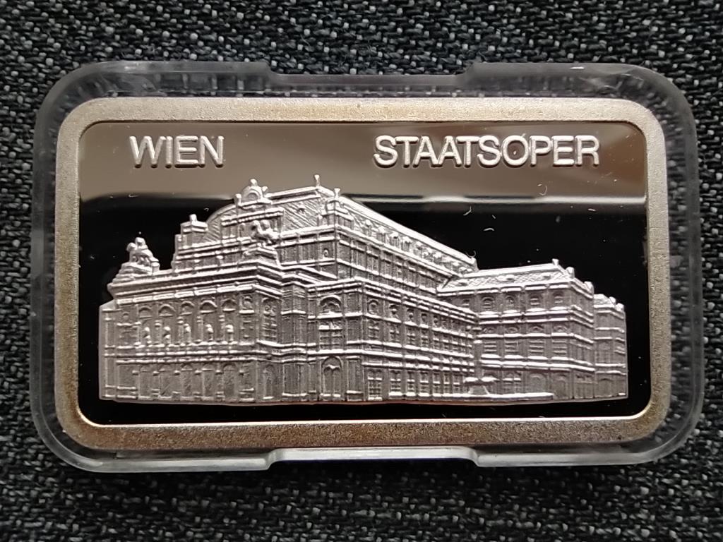 Ausztria Staatsoper emlék plakett .999 ezüst
