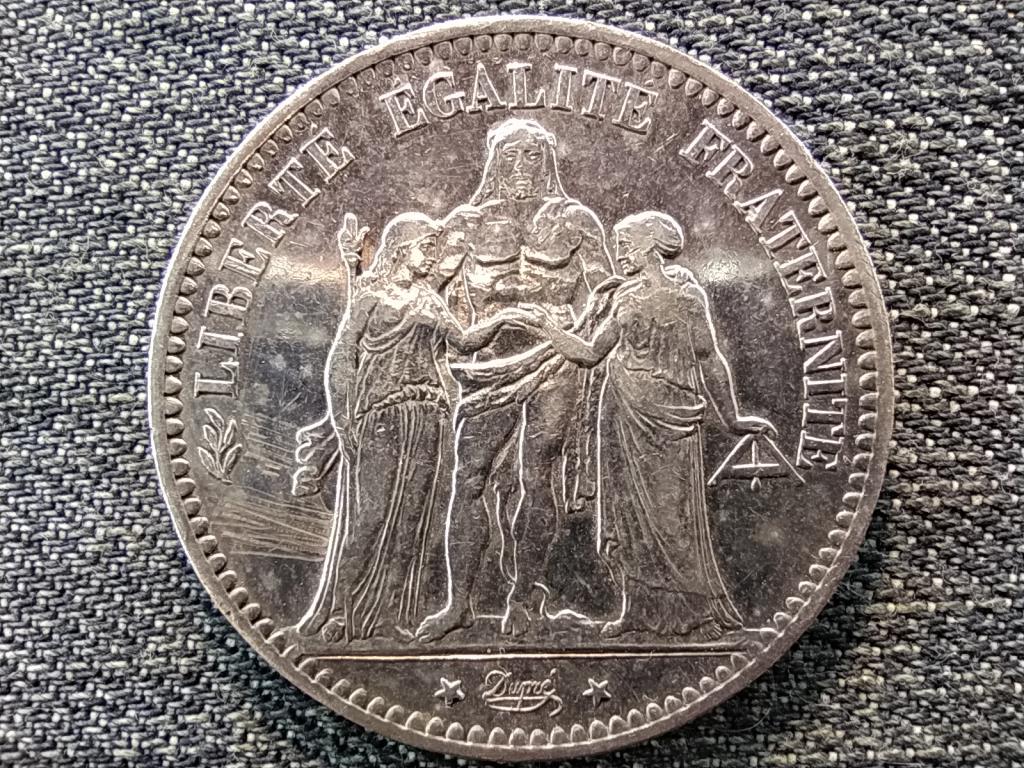Franciaország Harmadik Köztársaság .900 ezüst 5 frank