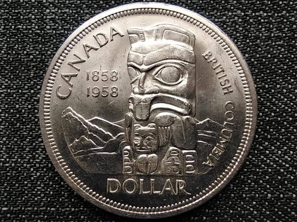 Kanada 100 éves Brit Kolumbia .800 ezüst 1 Dollár