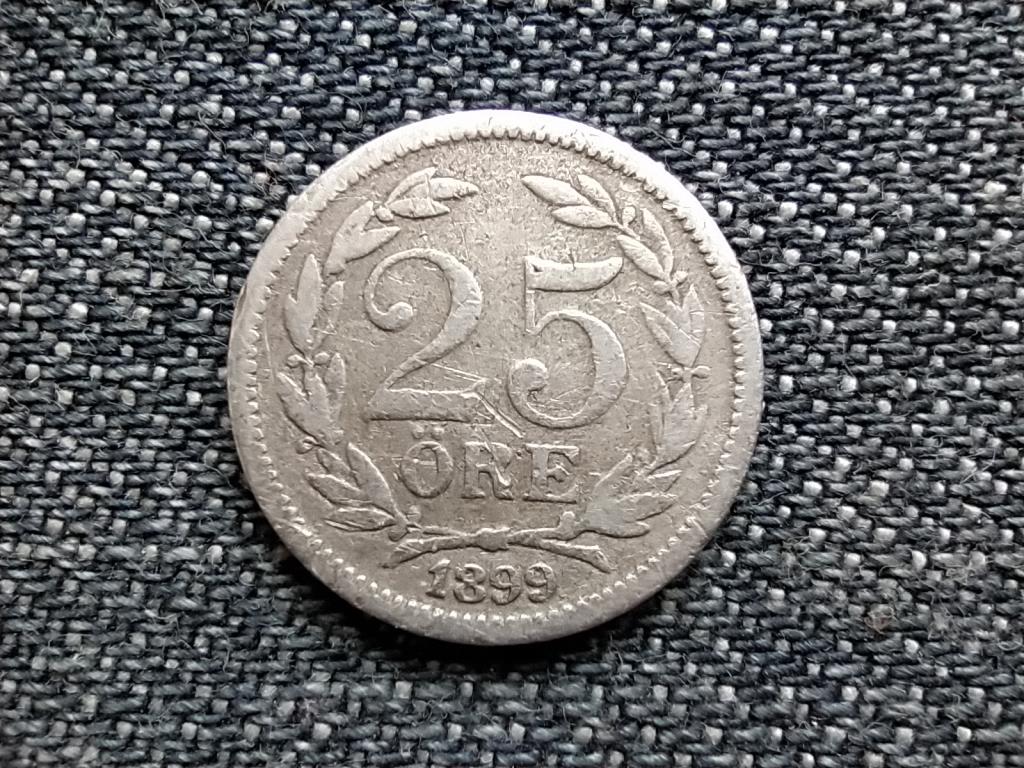 Svédország II. Oszkár (1872-1907) .600 ezüst 25 Öre