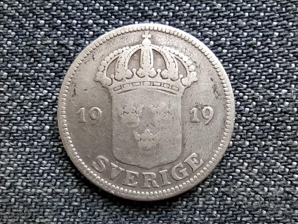 Svédország V. Gusztáv (1907-1950) .600 ezüst 50 Öre