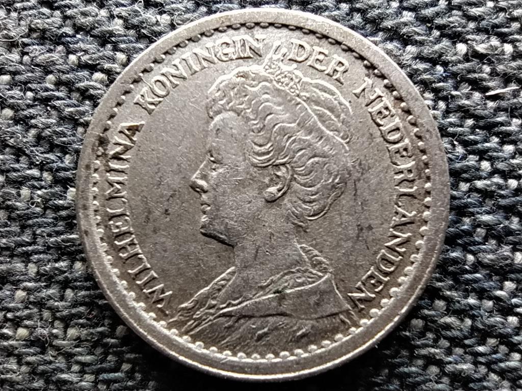 Hollandia I. Vilma (1890-1940, 1945-1948) .640 ezüst 10 Cent