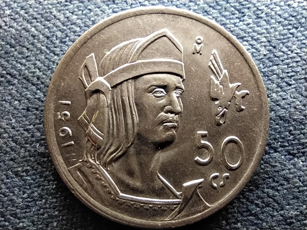 Mexikó Cuauhtemoc király .300 ezüst 50 Centavos