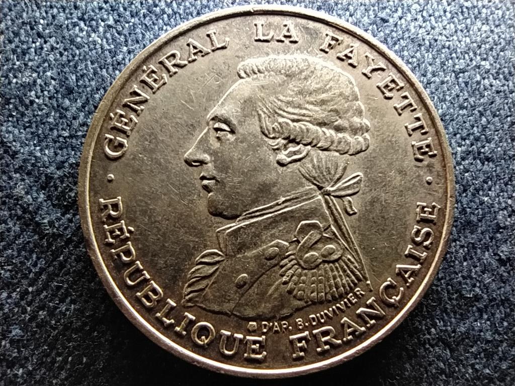 Franciaország 230 éve született La Fayette .900 ezüst 100 frank