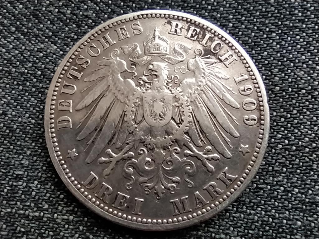 Poroszország II. Vilmos (1888-1918) .900 ezüst 3 márka