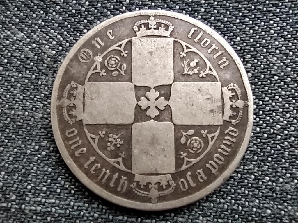 Anglia Viktória (1837-1901) .925 ezüst 1 Florin