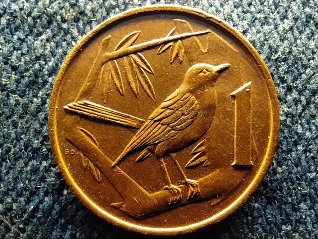 Kajmán-szigetek II. Erzsébet (1952-) rigó 1 cent
