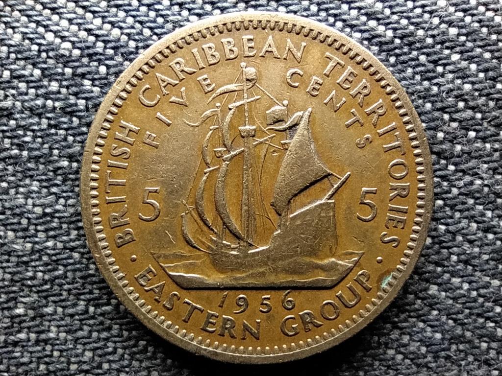 Kelet-karibi Államok Szervezete II. Erzsébet 5 cent