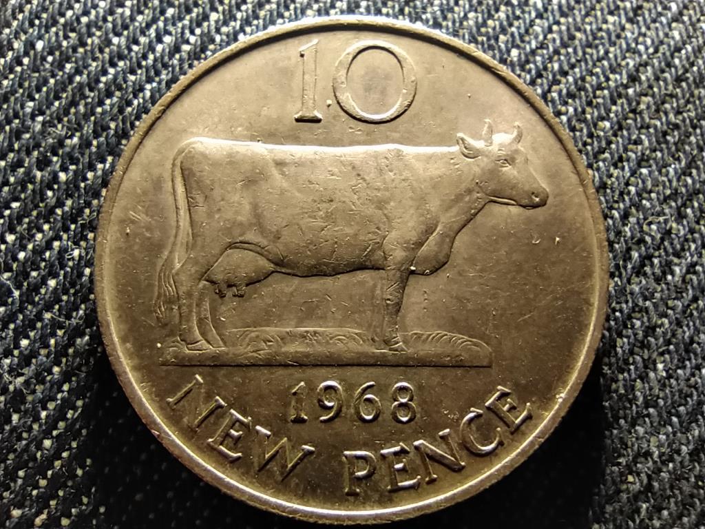 Guernsey II. Erzsébet tehén 10 új penny