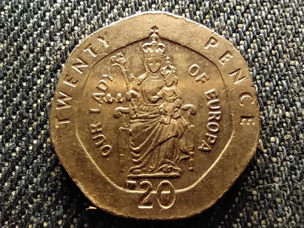 Gibraltár II. Erzsébet Európai Szűzanya 20 penny