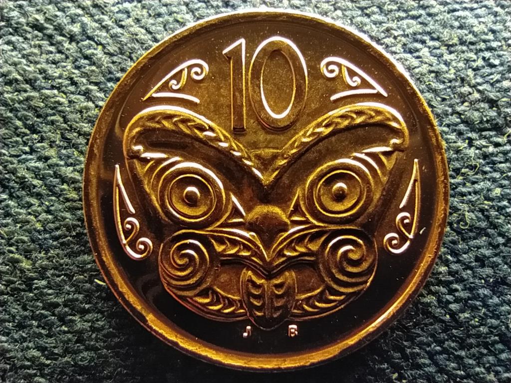 Új-Zéland II. Erzsébet maori maszk 10 Cent