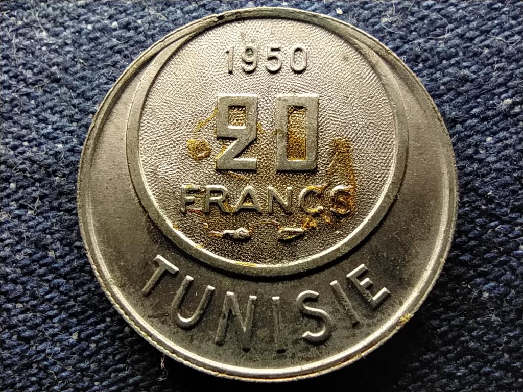 Tunézia VIII. Muhammad al-Amín (1943-1957) 20 frank