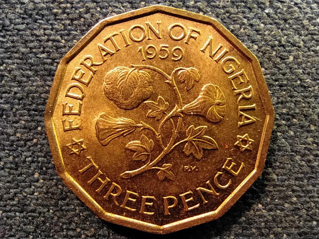 Nigéria II. Erzsébet (1952-1959) 3 pence
