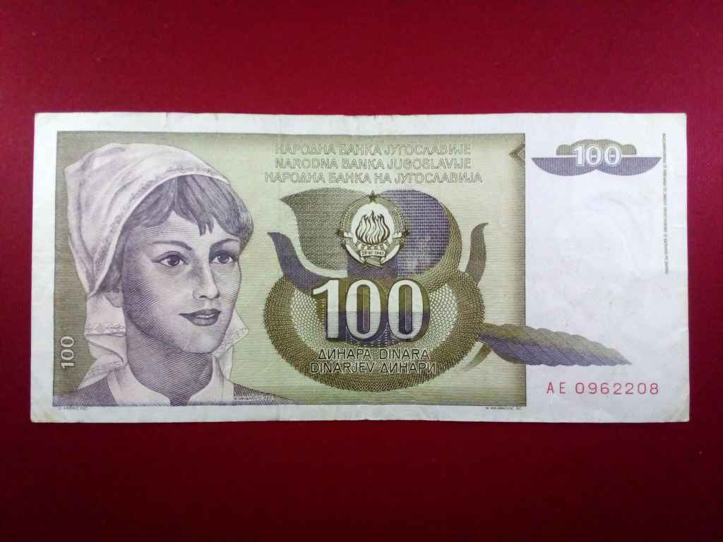 Jugoszlávia 100 Dínár