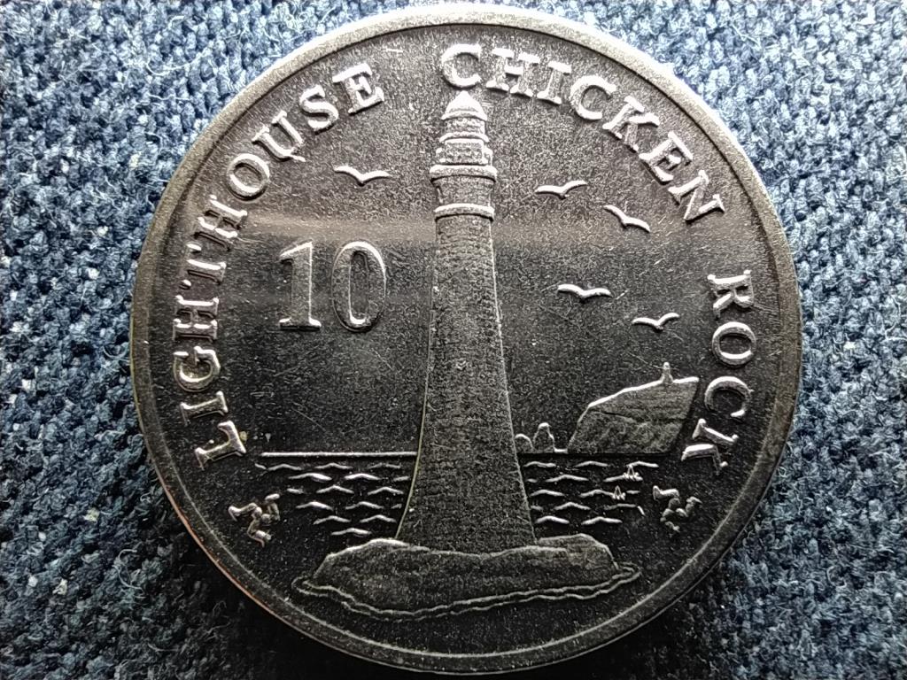 Man-sziget II. Erzsébet világítótorony 10 penny