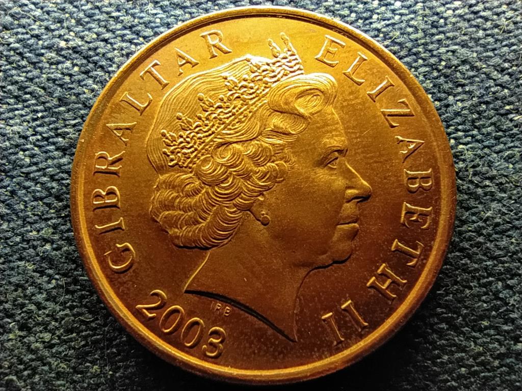 Gibraltár II. Erzsébet világítótorony 2 penny