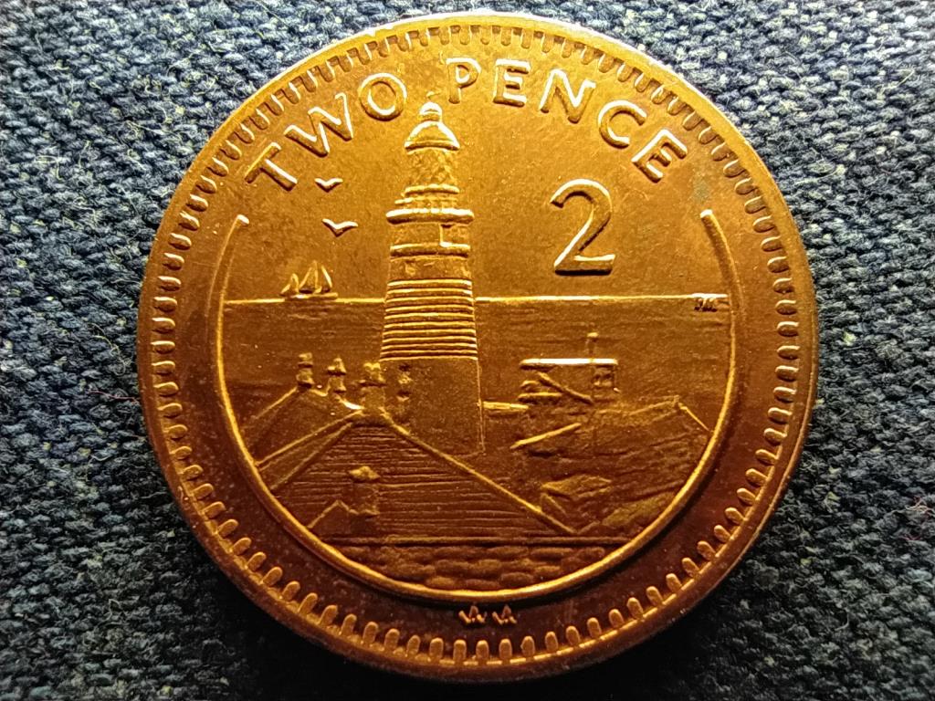 Gibraltár II. Erzsébet világítótorony 2 penny