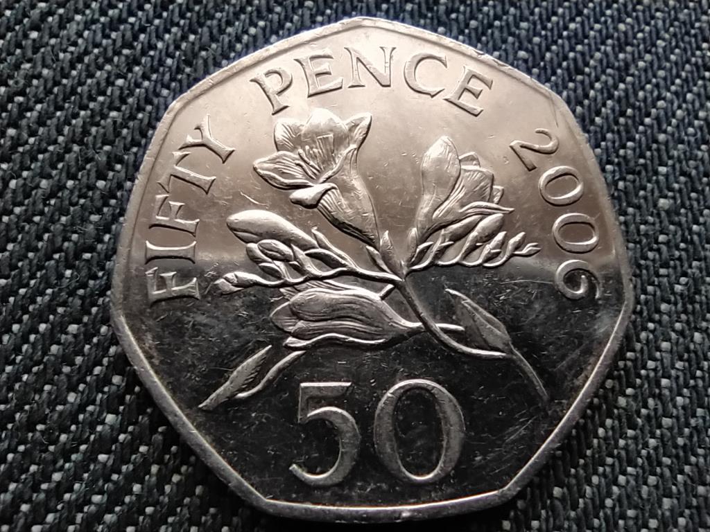 Guernsey II. Erzsébet frézia 50 penny