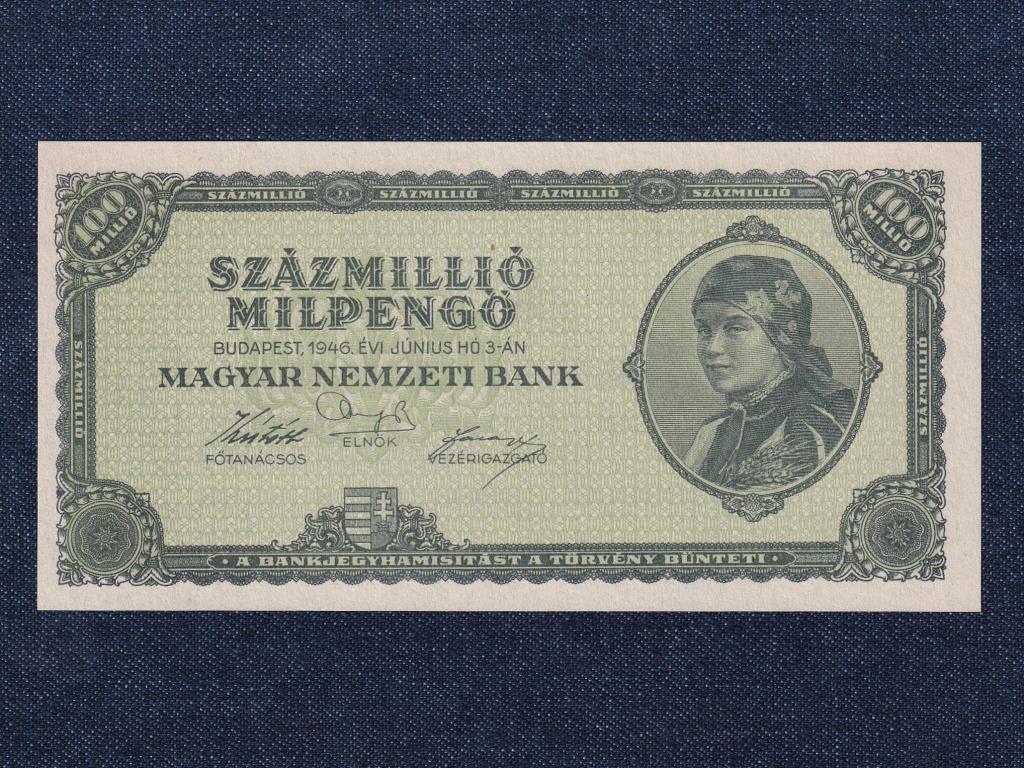 Háború utáni inflációs sorozat (1945-1946) 100 millió Milpengő bankjegy