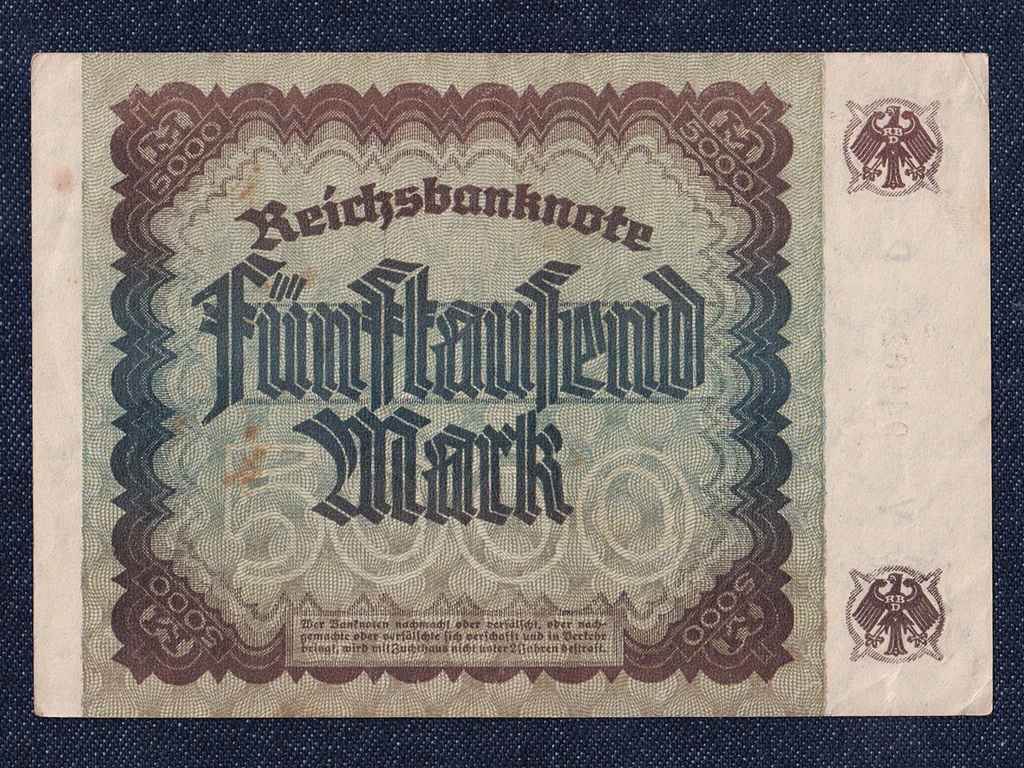 Németország Weimari Köztársaság (1919-1933) 5000 Márka bankjegy