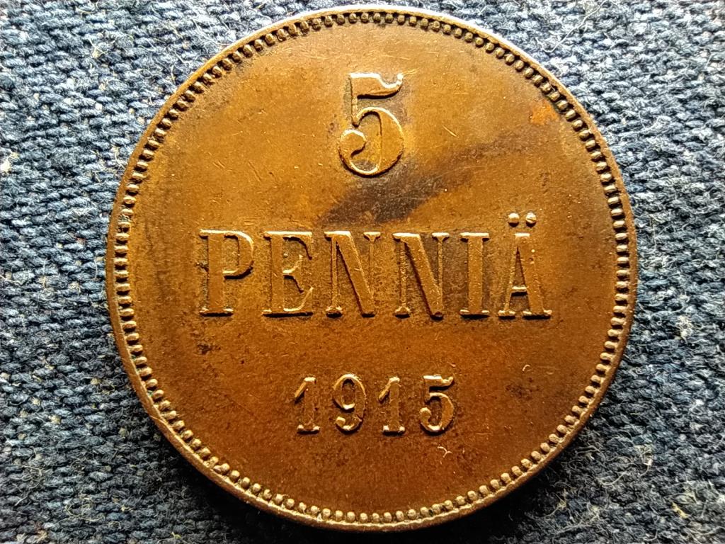 Finnország II. Miklós (1894-1917) 5 penni