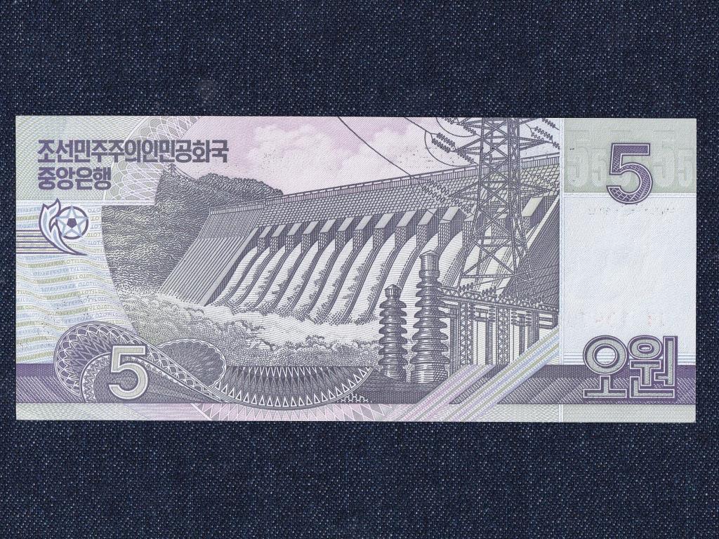 Észak-Korea 5 won bankjegy