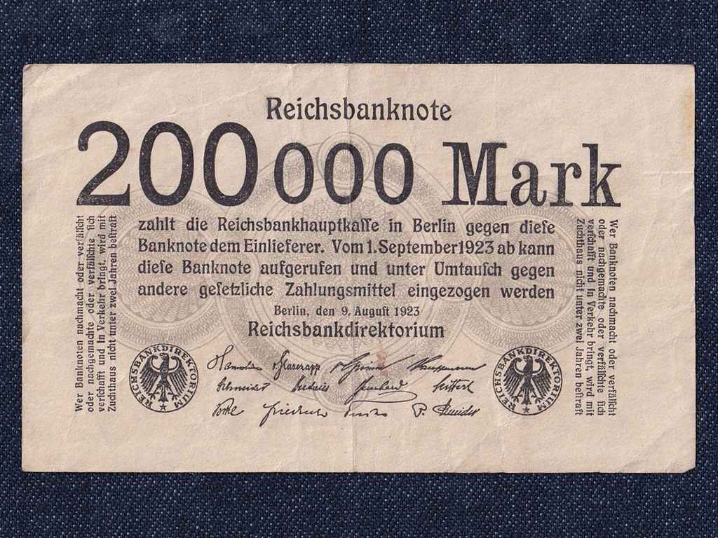 Németország Weimari Köztársaság (1919-1933) 200000 Márka bankjegy