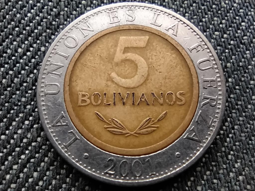 Bolívia Köztársaság (1825-2009) 5 Bolivianos