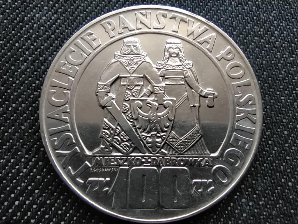 Lengyelország Lengyel millenium .900 ezüst 100 Zloty