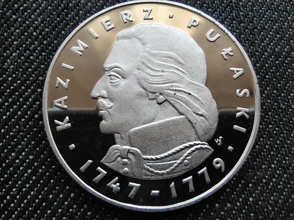 Lengyelország Kazimierz Pułaski .625 ezüst 100 Zloty