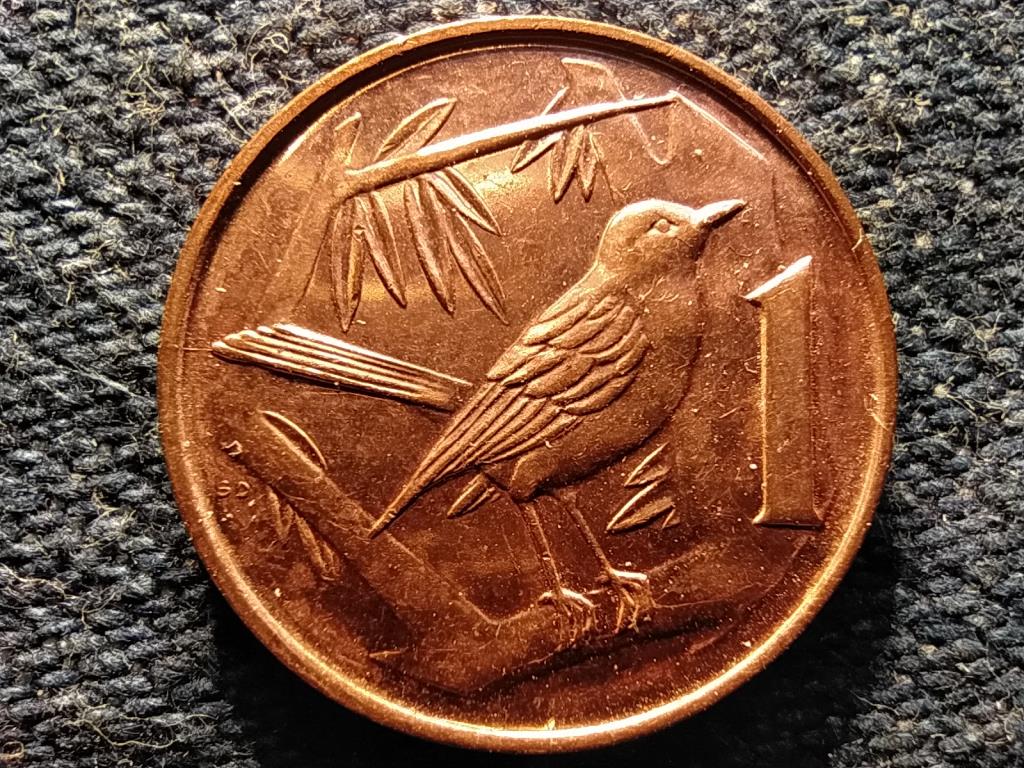 Kajmán-szigetek II. Erzsébet (1952-) rigó 1 cent