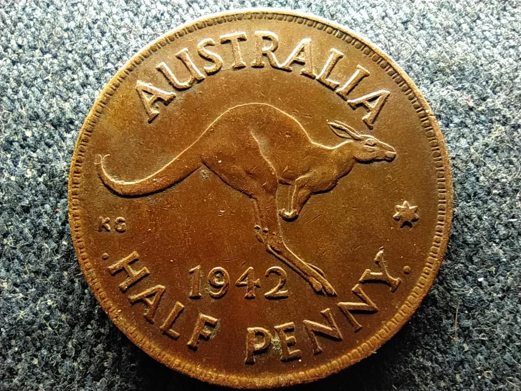 Ausztrália VI. György (1936-1952) 1/2 Penny