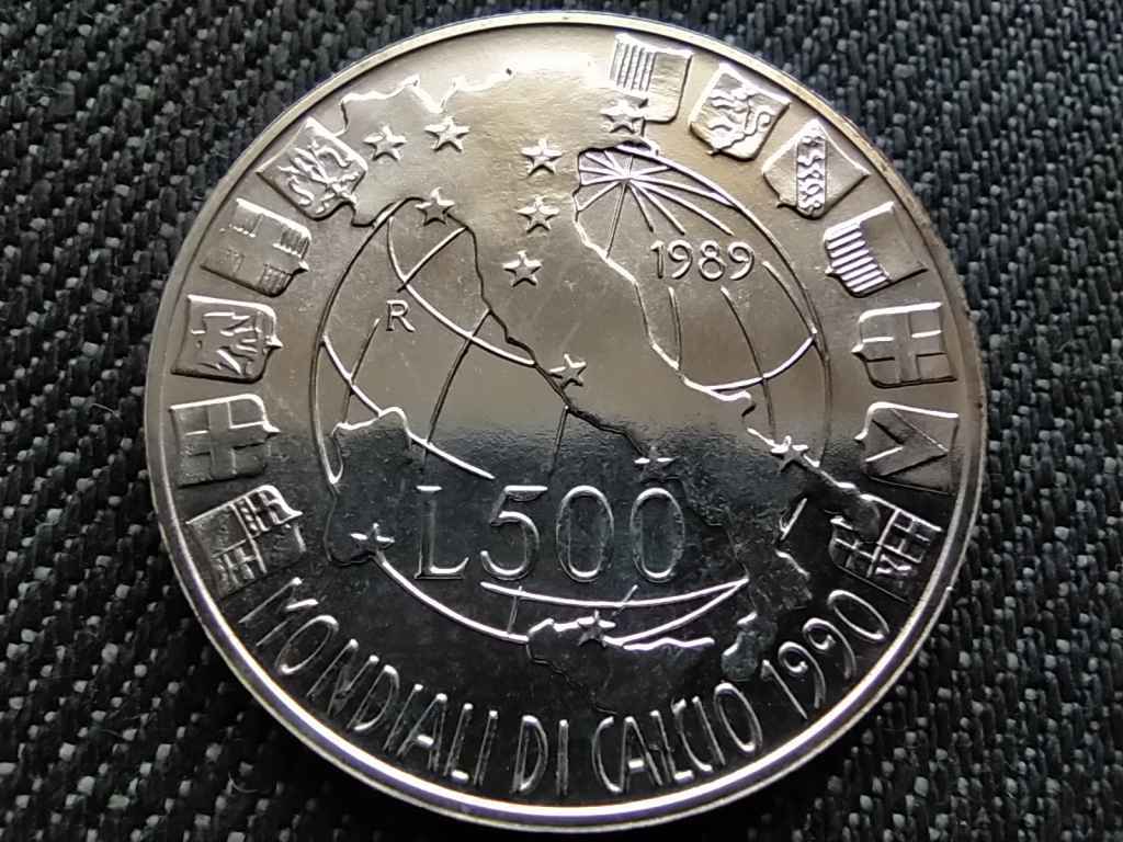 Olaszország Futball Világbajnokság 1990 .835 ezüst 500 Líra