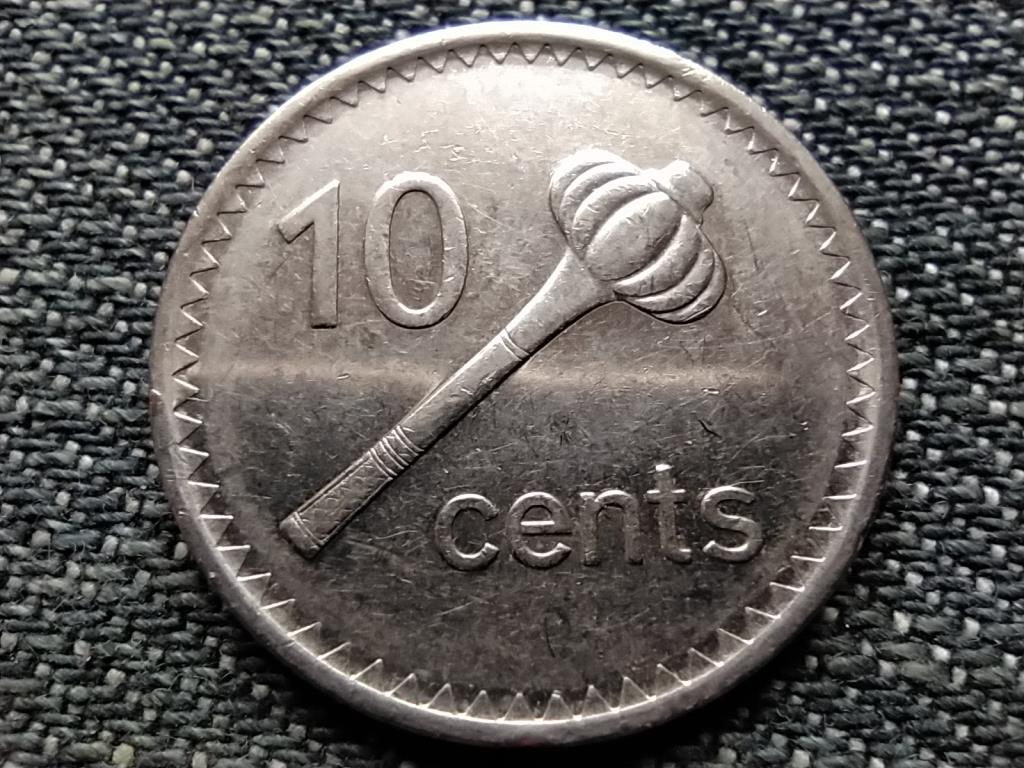 Fidzsi-szigetek II. Erzsébet 10 cent