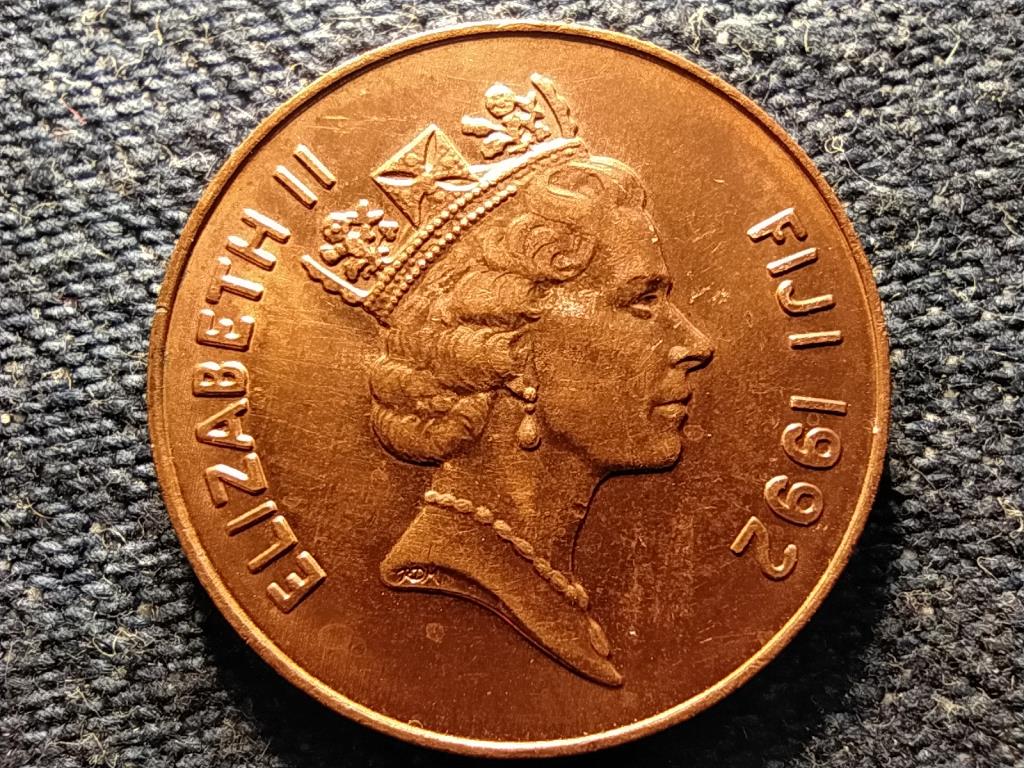 Fidzsi-szigetek II. Erzsébet legyező 2 cent