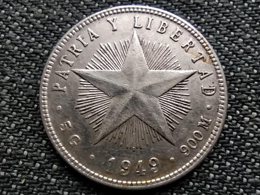 Kuba .900 ezüst 20 centavo
