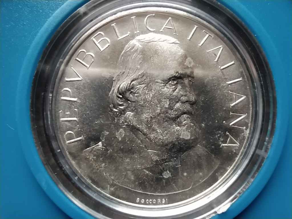 Olaszország 100 éve halt meg Garibaldi .835 ezüst 500 Líra