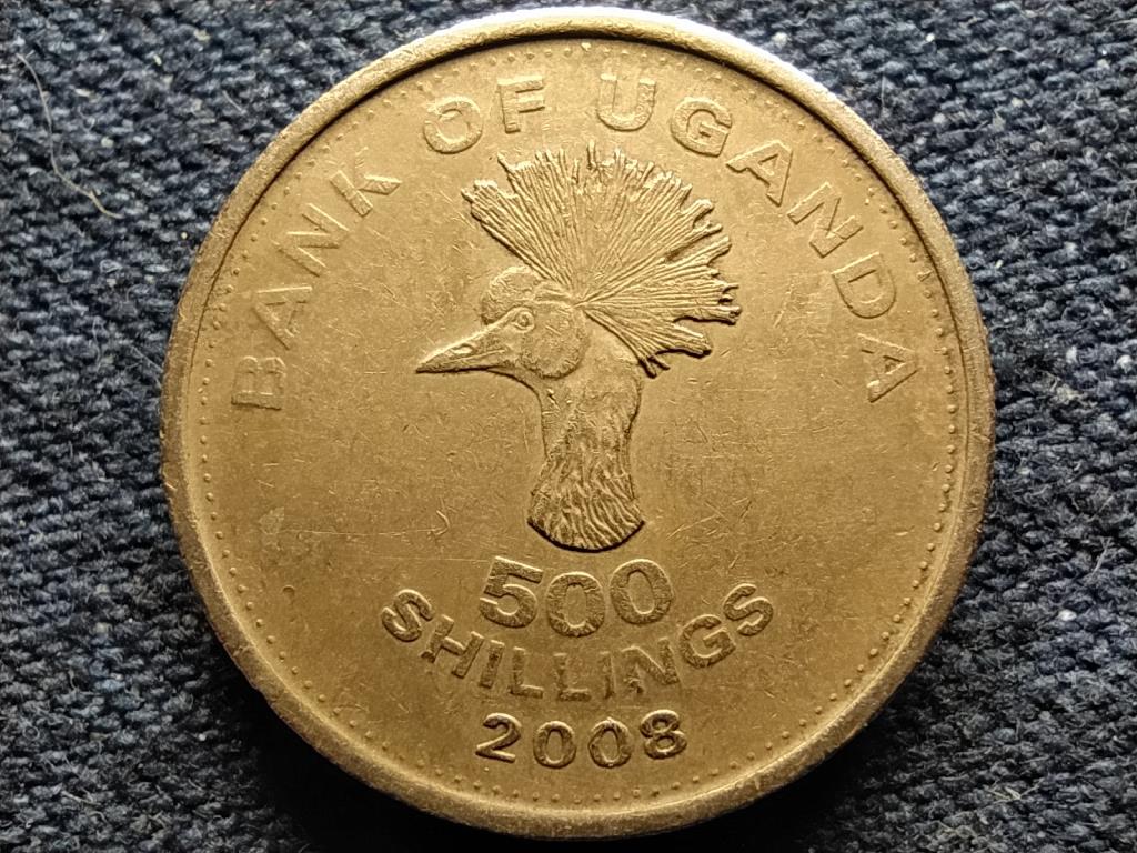 Uganda koronás daru 500 shilling