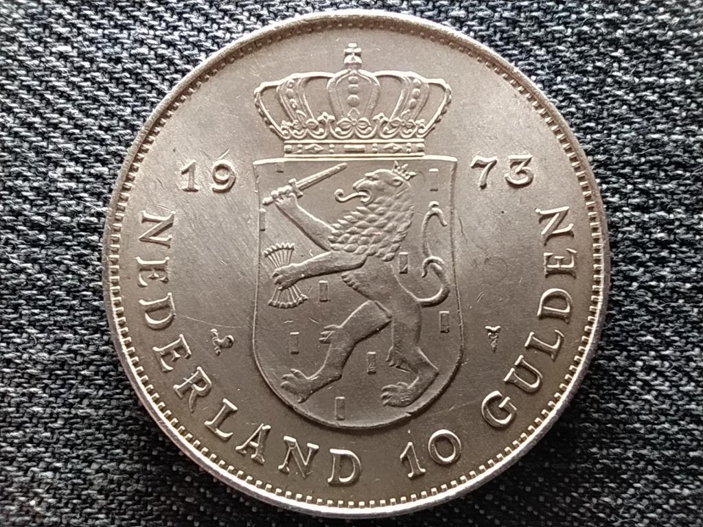 Hollandia Júlia királynő regnálásának ezüst jubileuma .720 ezüst 10 Gulden