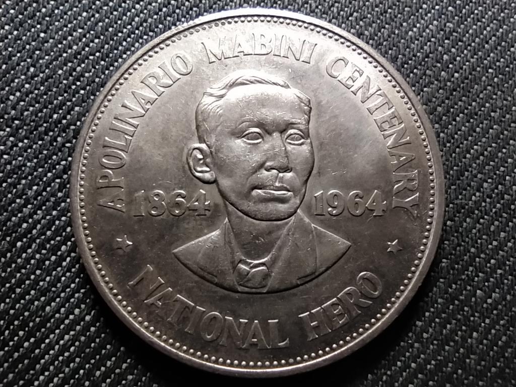 Fülöp-szigetek Apolinario Mabini születésének centenáriuma .900 ezüst 1 peso