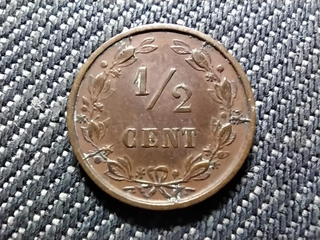 Hollandia III. Vilmos (1849-1890) 1/2 Cent