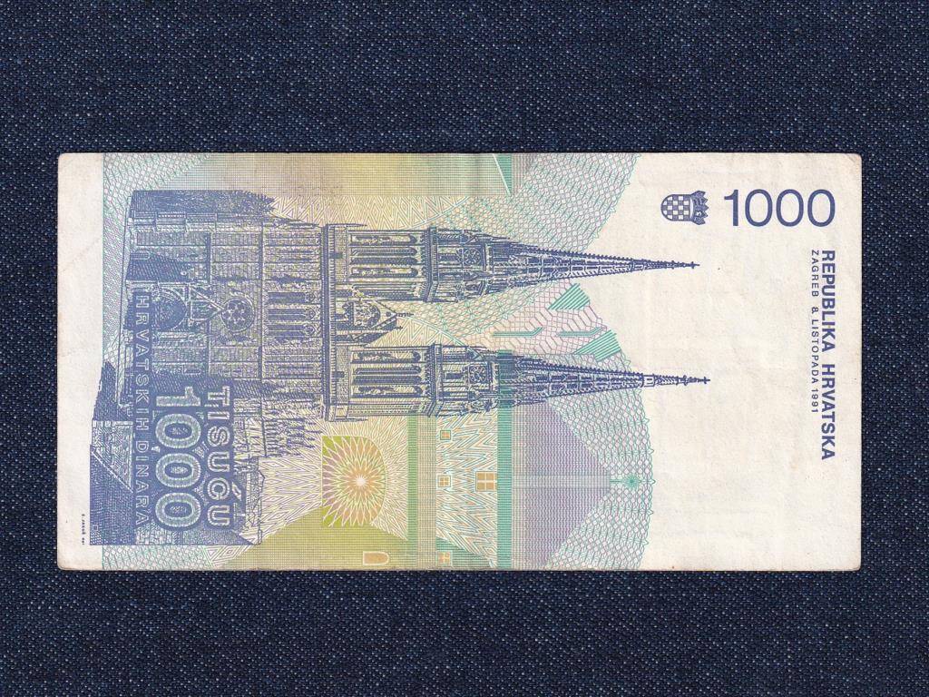 Horvátország 1000 Dínár bankjegy