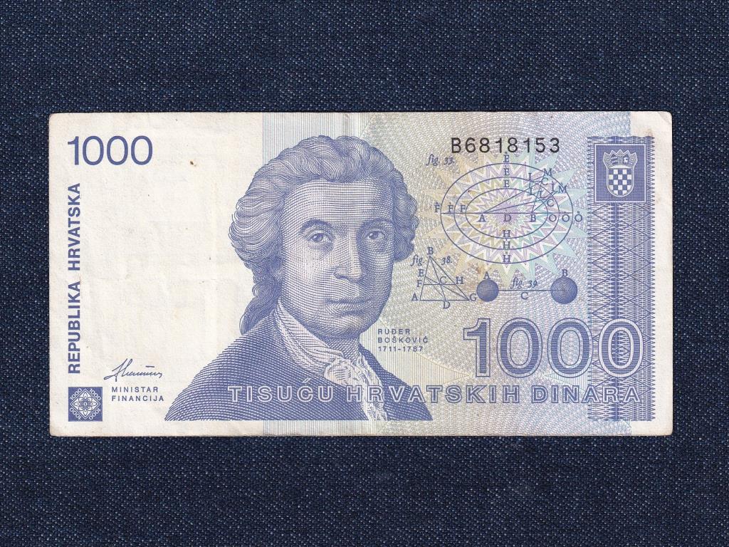 Horvátország 1000 Dínár bankjegy